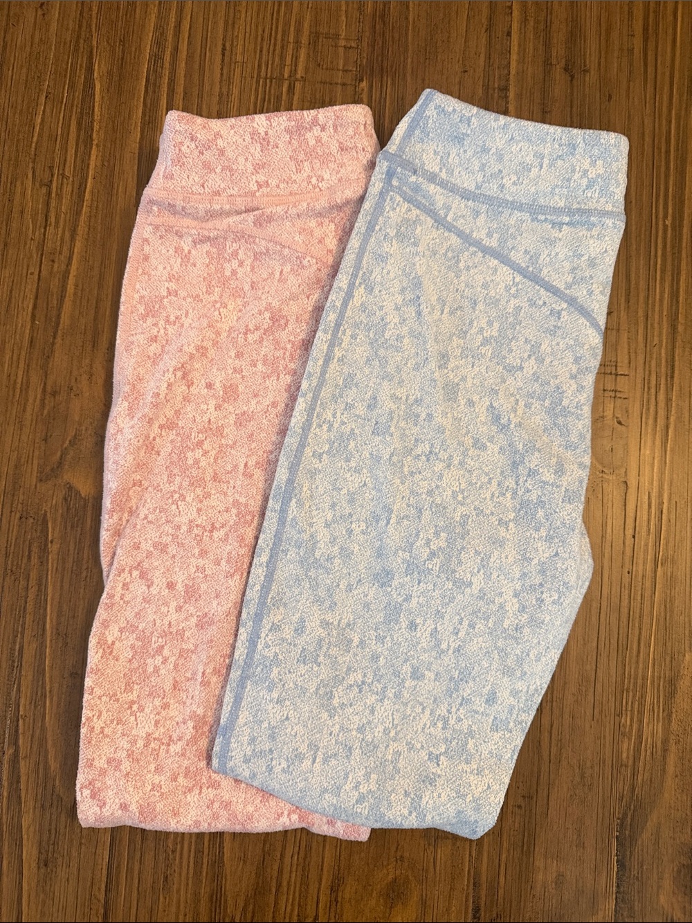 Gymshark Light Pink & Blue Heathered Leggings